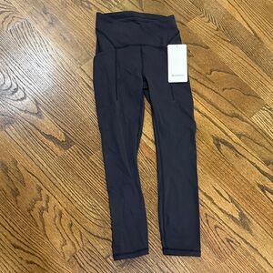 Lululemon Power Thru Crop 23" Size 2 - With Pockets - New With Tags.